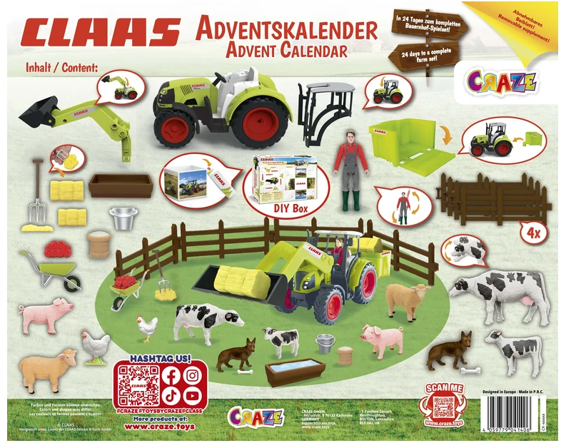 CRAZE CLAAS Advento kalendorius "Ūkis"