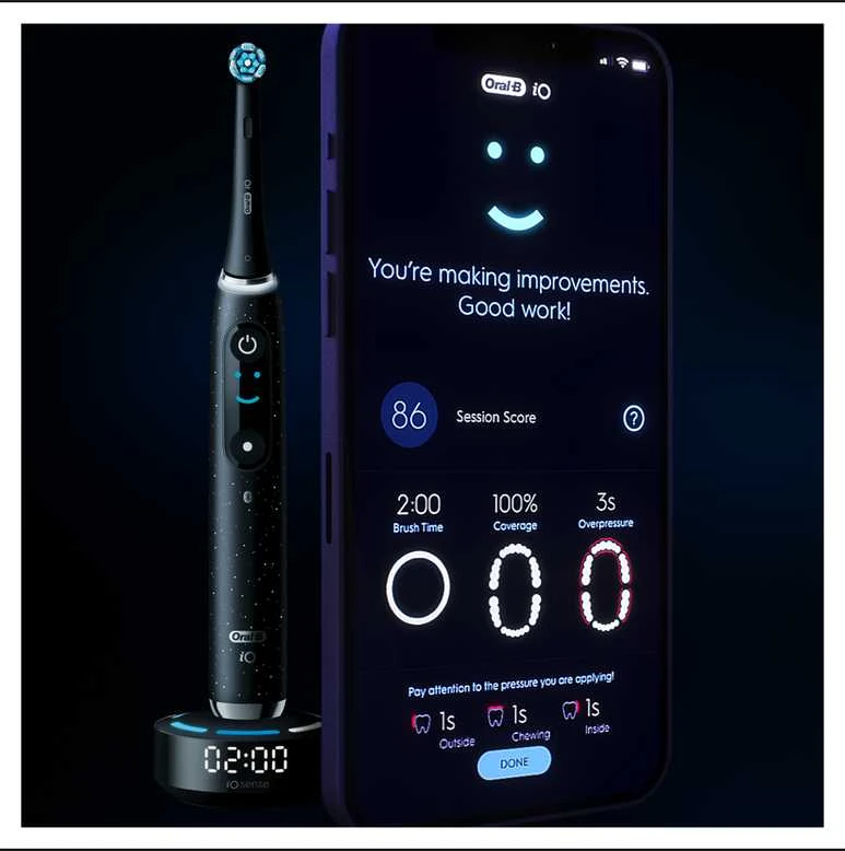 Elektrinis dantų šepetėlis Oral-B iO10 iOM10.1B4.2AD, Juodas