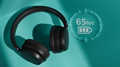 Ant ausų dedamos belaidės ausinės Philips 5000 series, juodos spalvos | TAH5209BK/00 aprašymas - Prekės nuotrauka