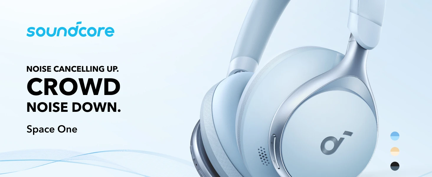 Ausinės Anker Soundcore Space One, Mėlynos spalvos aprašymas - Prekės nuotrauka