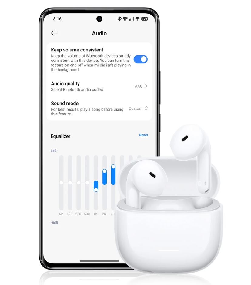 Ausinės Xiaomi Redmi Buds 8 Active, Juodos aprašymas - Prekės nuotrauka
