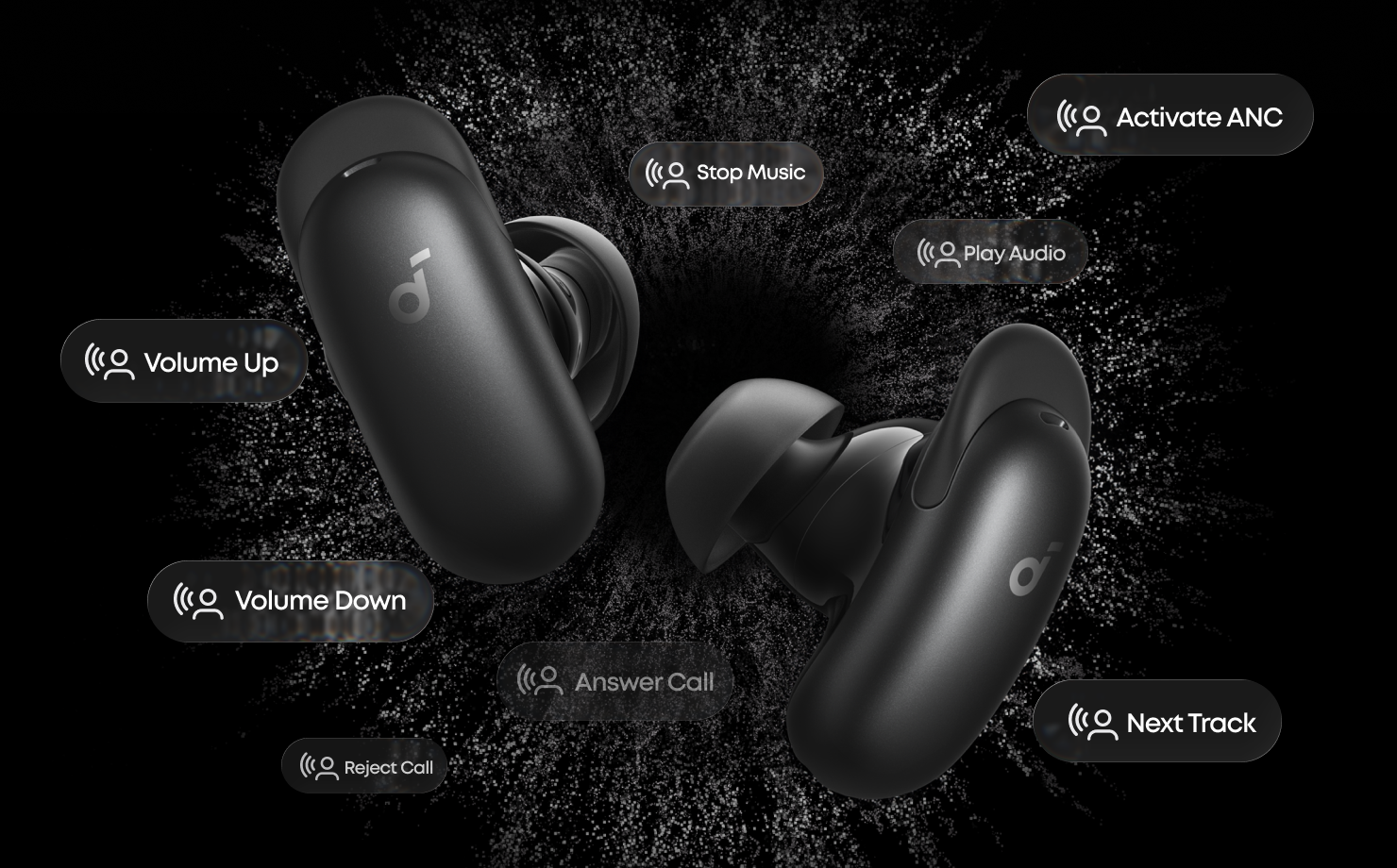 Belaidės ausinės „Anker Soundcore Liberty 5 Pro“, su ANC, baltos spalvos aprašymas - Prekės nuotrauka