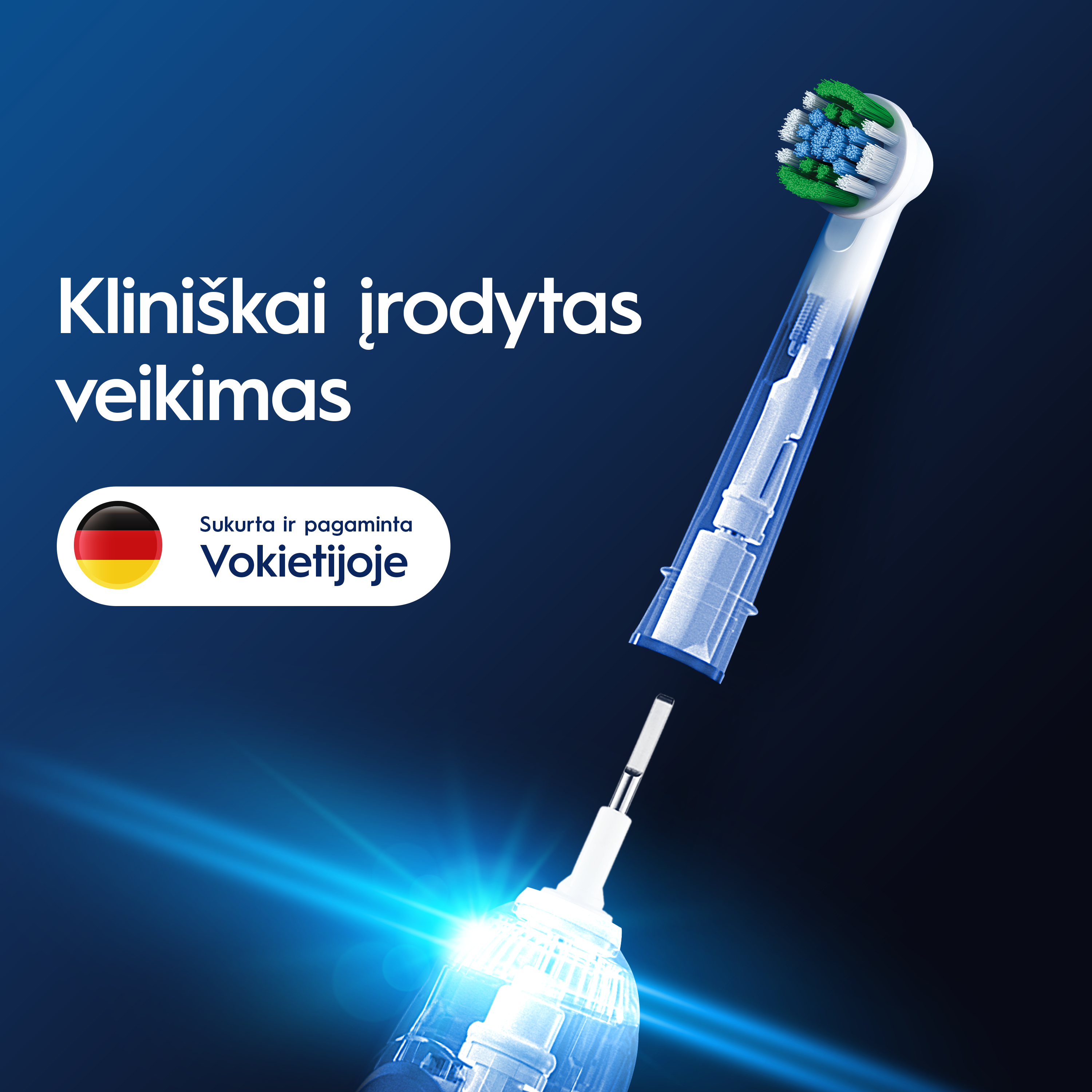 Braun Oral-B EB20-4 Precision Clean Pro dantų šepetėlio galvutės, 4 Vnt. aprašymas - Prekės nuotrauka