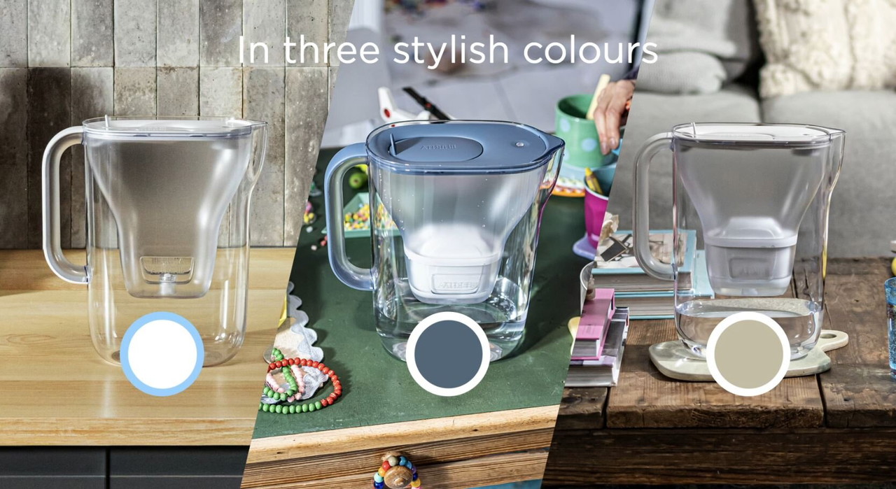 BRITA STYLE ESSENTIAL vandens filtravimo indas, 2,4l, baltos spalvos +DOVANA Brita gertuvė aprašymas - Prekės nuotrauka
