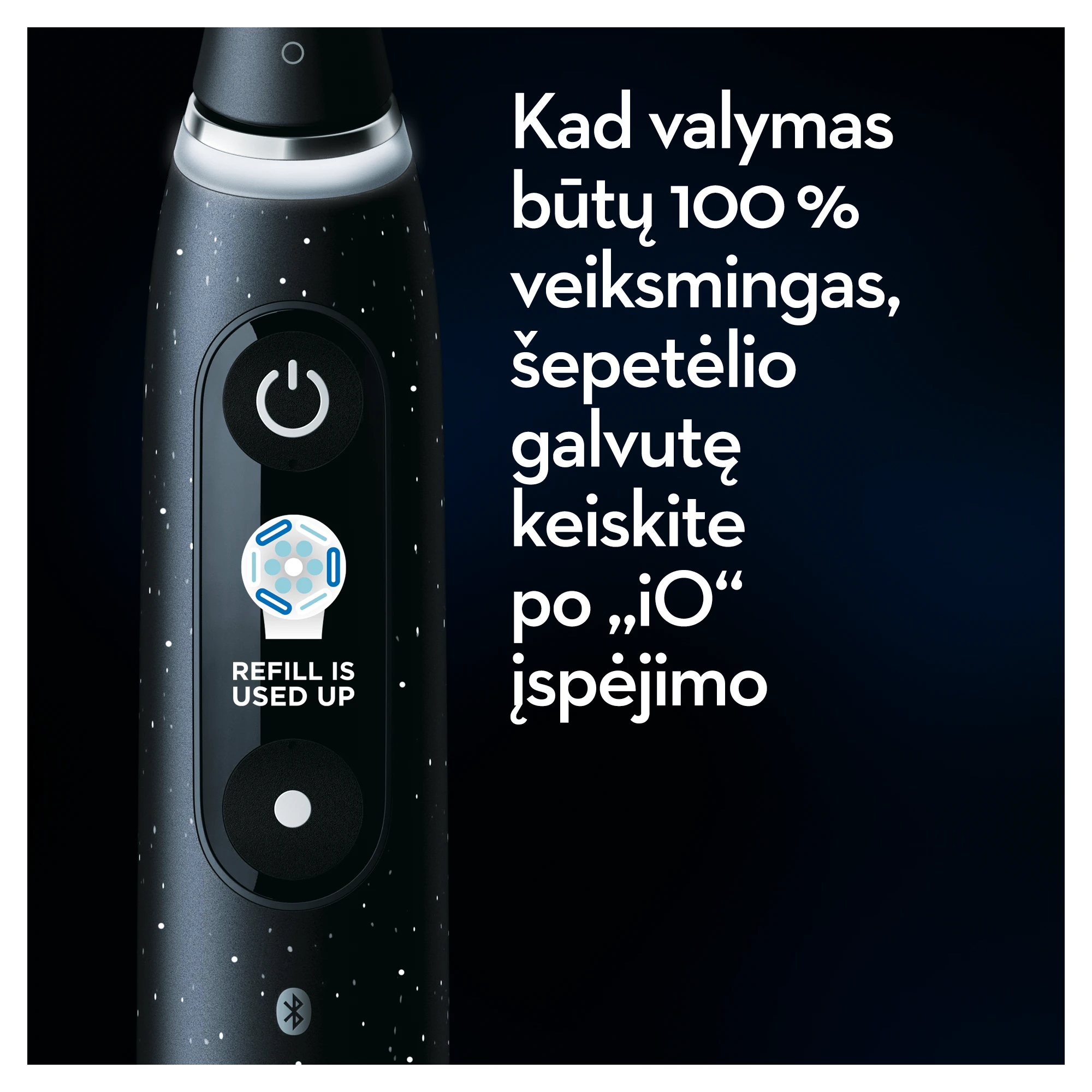 Elektrinis dantų šepetėlis Oral-B iO10 iOM10.1B4.2AD, Juodas aprašymas - Prekės nuotrauka
