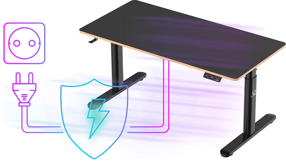Darbo stalas Ultradesk PULSAR, juodos spalvos aprašymas - Prekės nuotrauka