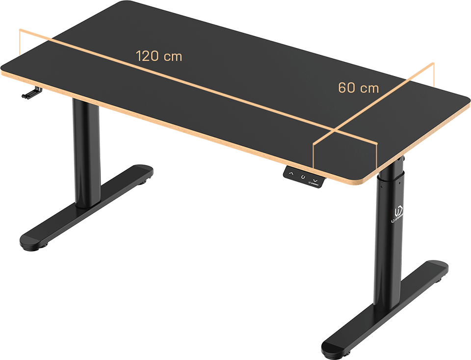 Darbo stalas Ultradesk PULSAR, juodos spalvos aprašymas - Prekės nuotrauka