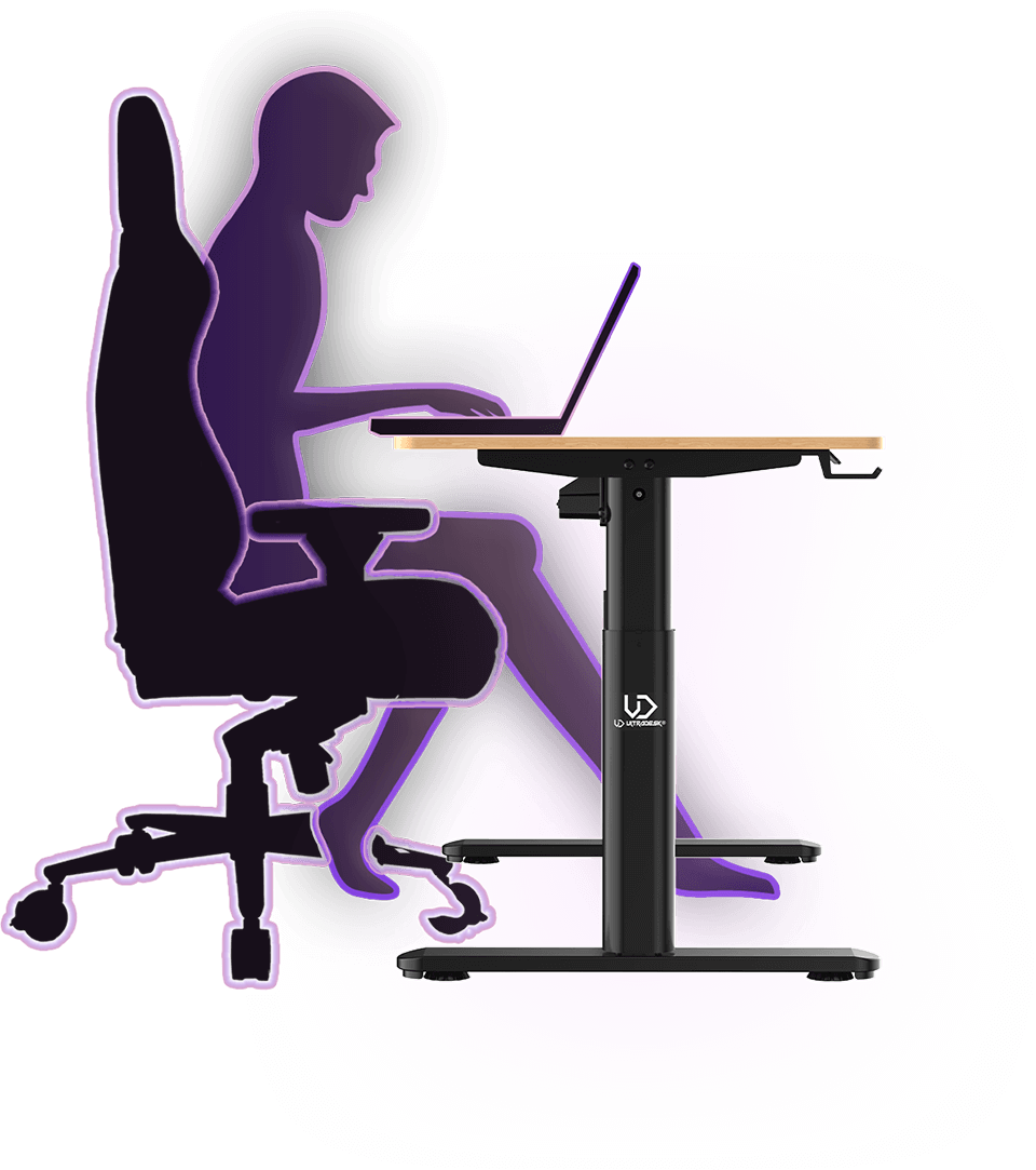 Darbo stalas Ultradesk PULSAR, juodos spalvos aprašymas - Prekės nuotrauka