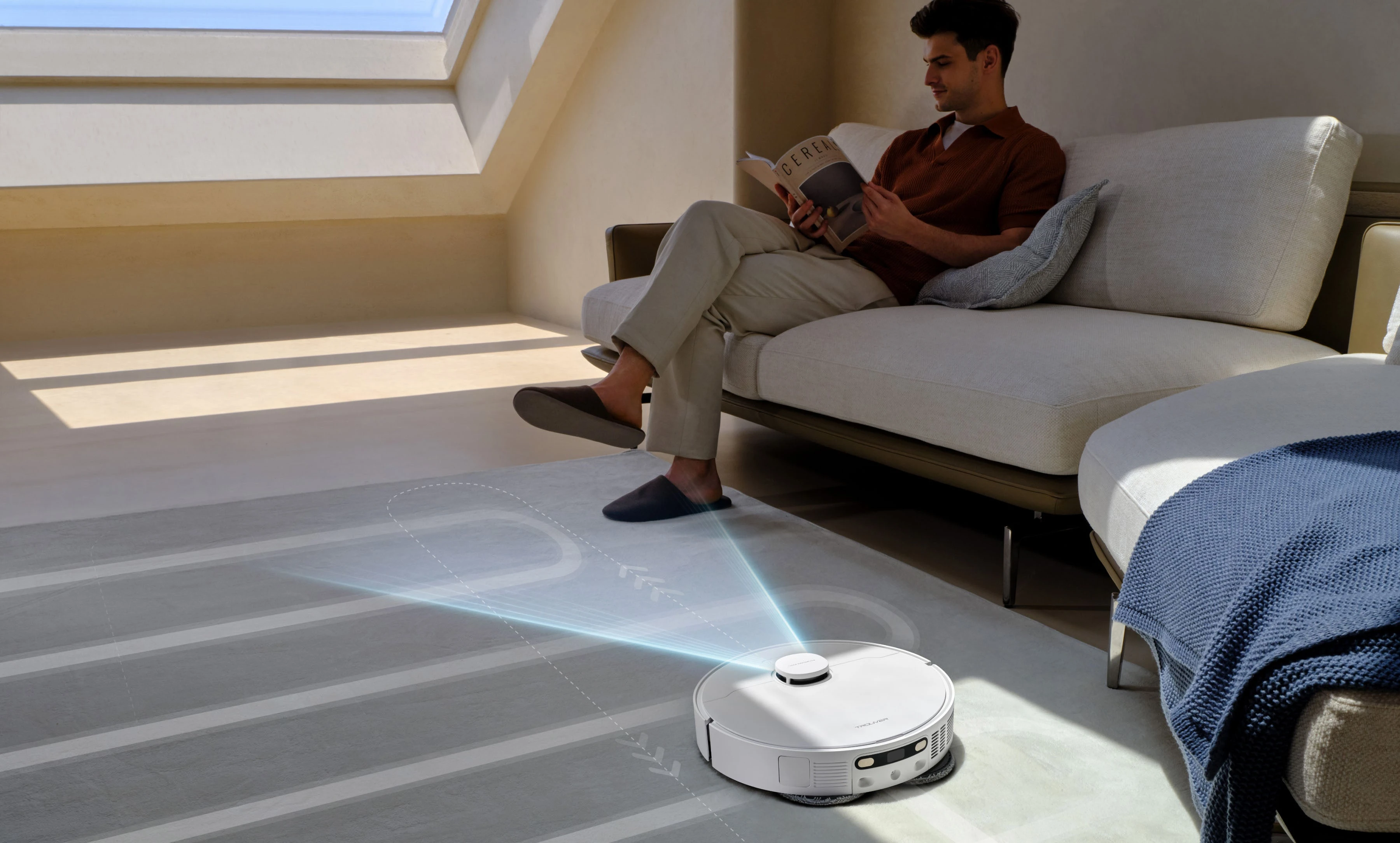 Dulkių siurblys - robotas Mova E30 Ultra, Baltas aprašymas - Prekės nuotrauka