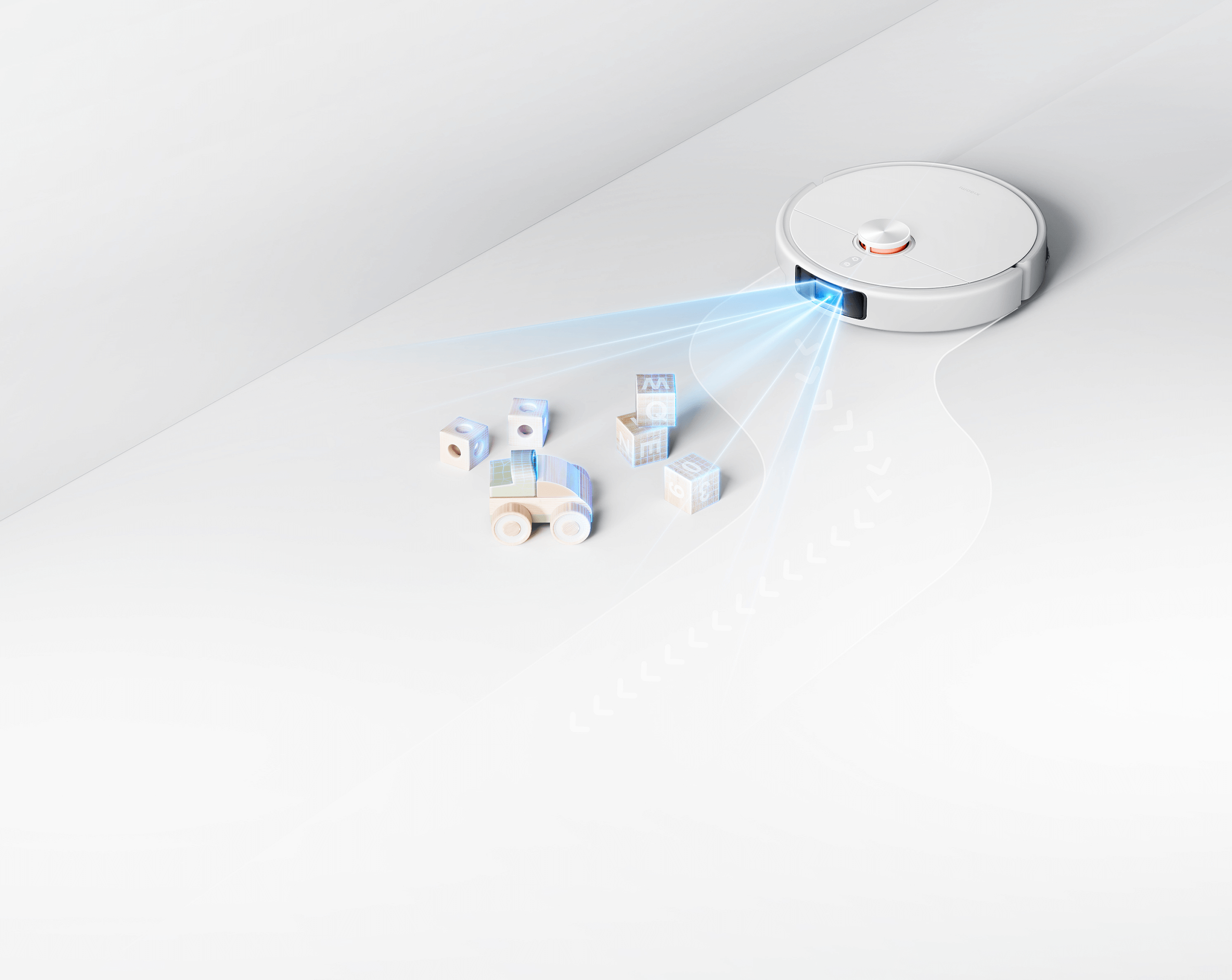 Dulkių siurblys - robotas Xiaomi Robot Vacuum H50 Pro, baltos spalvos aprašymas - Prekės nuotrauka