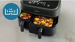 Dviejų krepšelių gruzdintuvė Philips 3000 serija NA353/10, 9 l, Balta aprašymas - Prekės nuotrauka