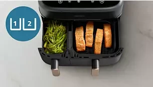 Dviejų krepšelių gruzdintuvė Philips 3000 serija NA353/10, 9 l, Balta aprašymas - Prekės nuotrauka