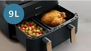 Dviejų krepšelių gruzdintuvė Philips 3000 serija NA353/10, 9 l, Balta aprašymas - Prekės nuotrauka
