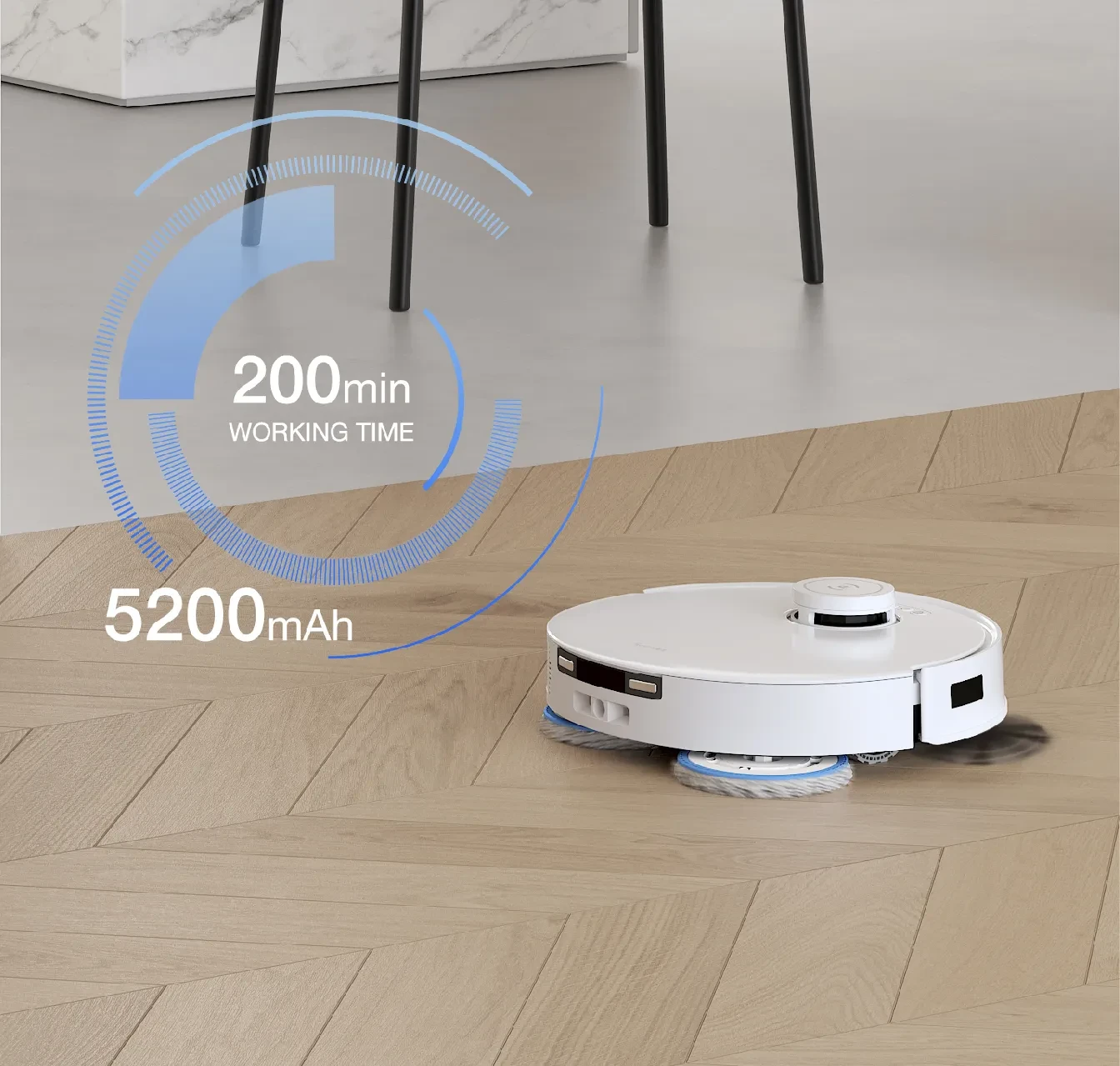 Ecovacs DEEBOT T30C PRO dulkių siurblys - robotas, Baltas aprašymas - Prekės nuotrauka