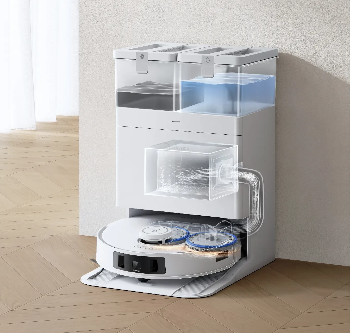 Ecovacs DEEBOT T30C PRO dulkių siurblys - robotas, Baltas aprašymas - Prekės nuotrauka