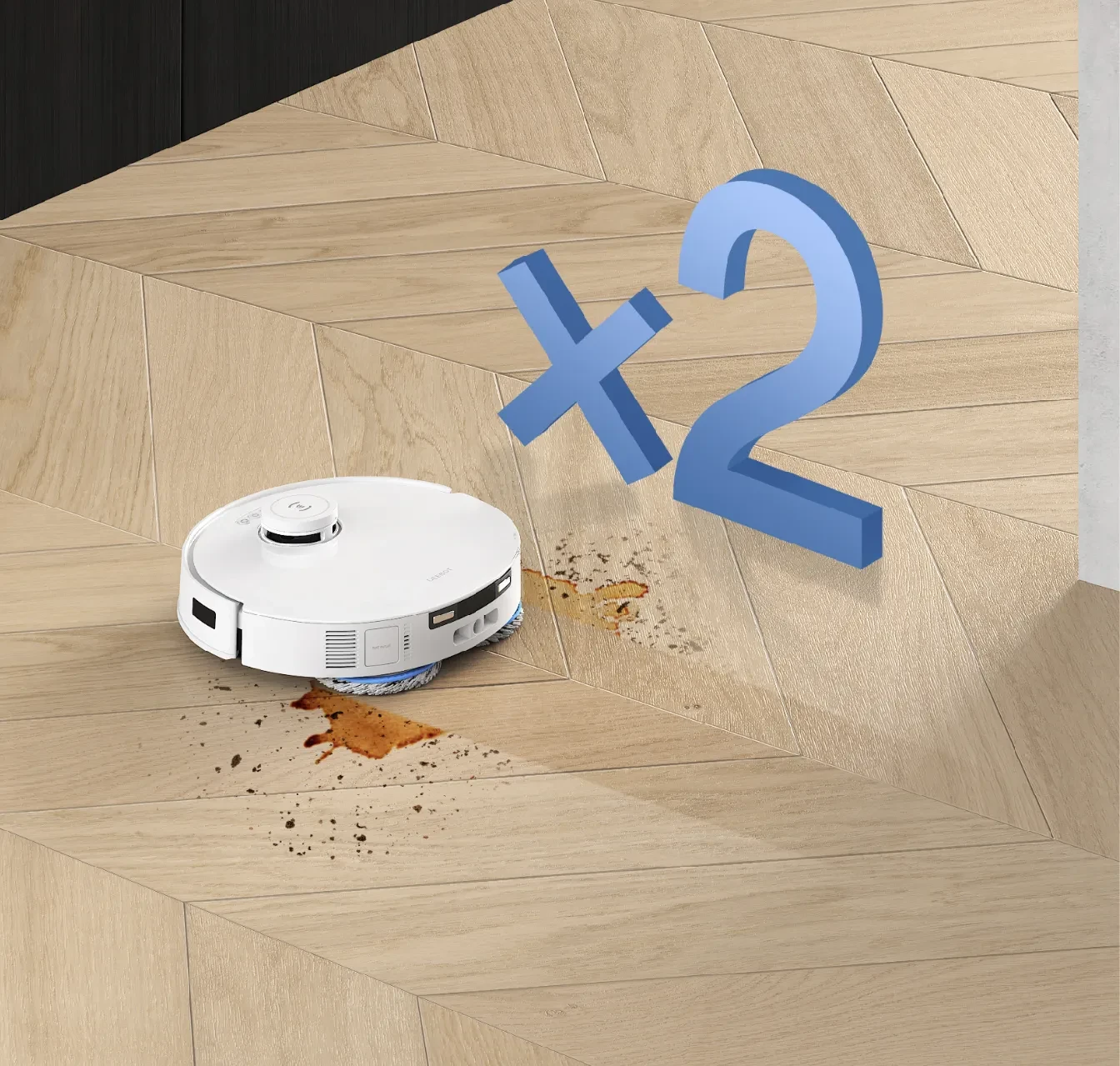 Ecovacs DEEBOT T30C PRO dulkių siurblys - robotas, Baltas aprašymas - Prekės nuotrauka