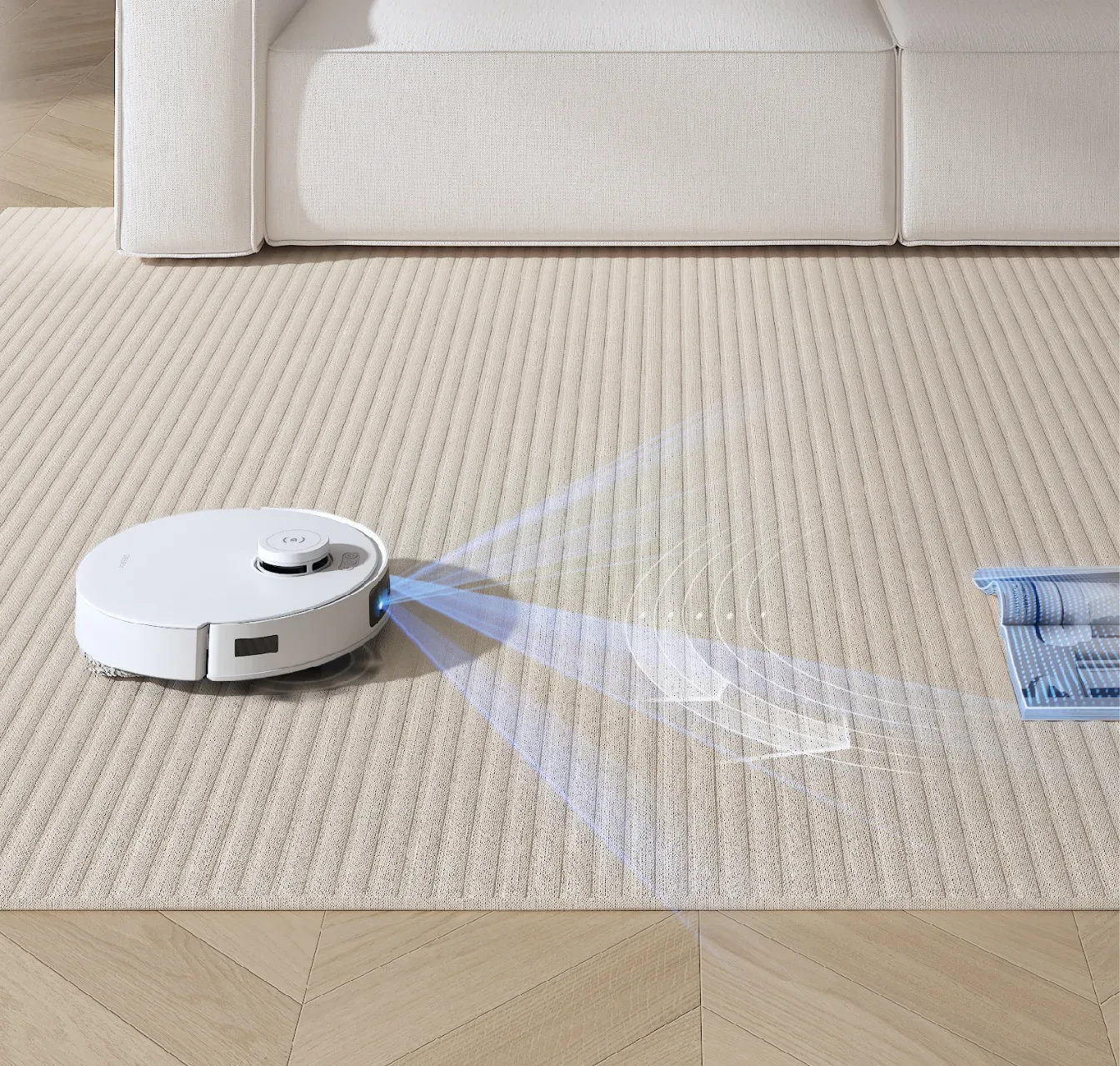 Ecovacs DEEBOT T30C PRO dulkių siurblys - robotas, Baltas aprašymas - Prekės nuotrauka