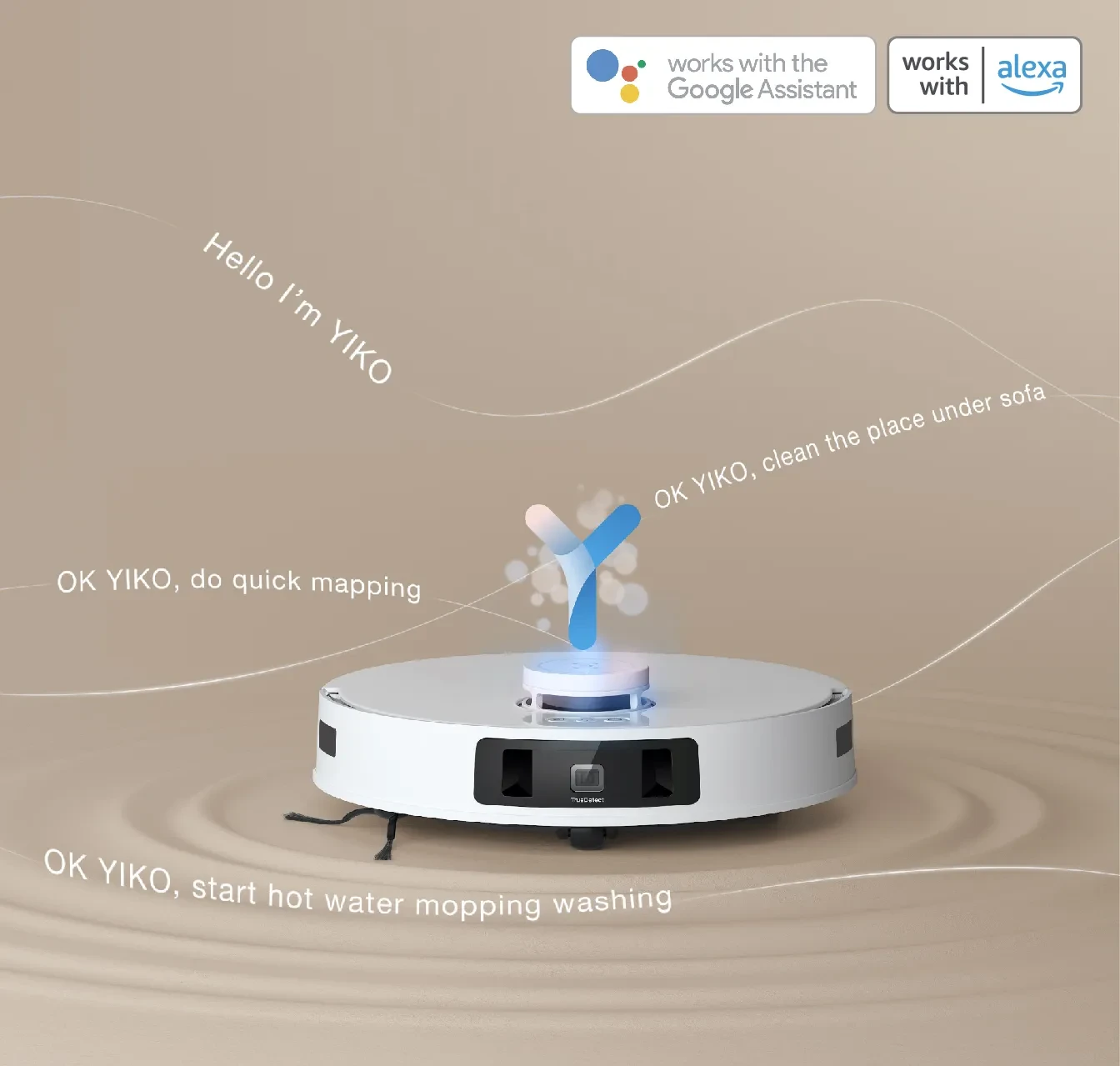 Ecovacs DEEBOT T30C PRO dulkių siurblys - robotas, Baltas aprašymas - Prekės nuotrauka