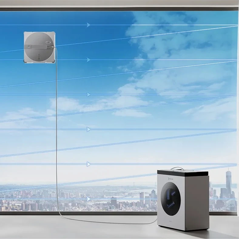 Langų valymo robotas Ecovacs WINBOT W3 OMNI, Baltas/sidabrinis aprašymas - Prekės nuotrauka