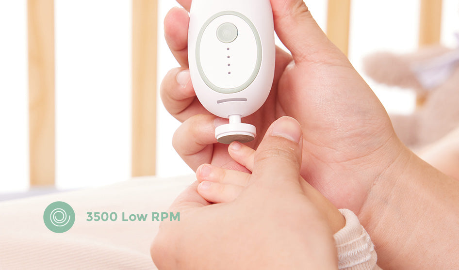 Elektrinė kūdikių ir vaikų nagų dildė Momcozy Baby Nail File aprašymas - Prekės nuotrauka