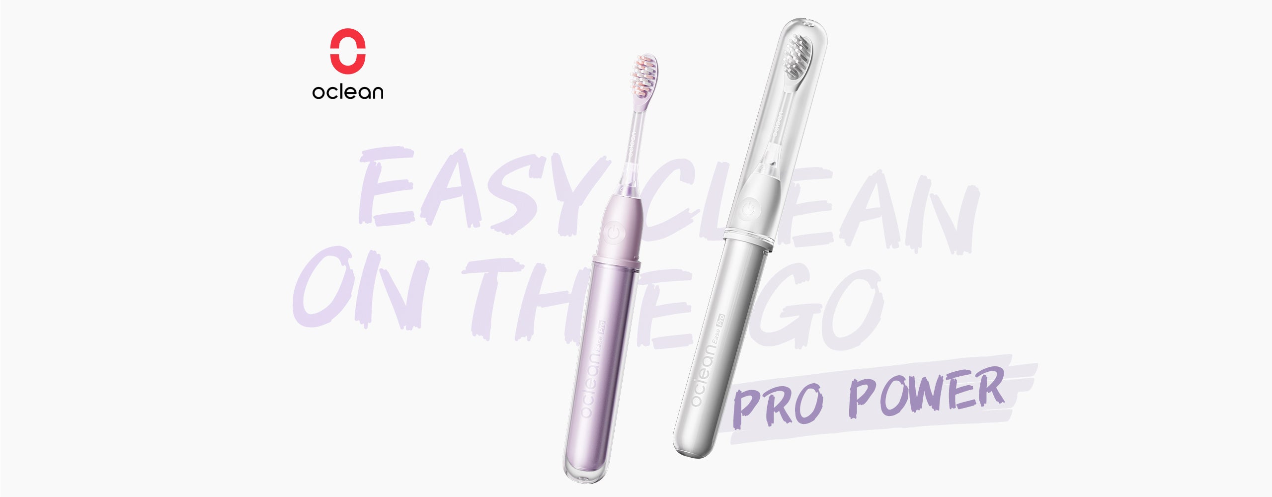 Elektrinis dantų šepetėlis Oclean Ease Pro, violetinės spalvos aprašymas - Prekės nuotrauka