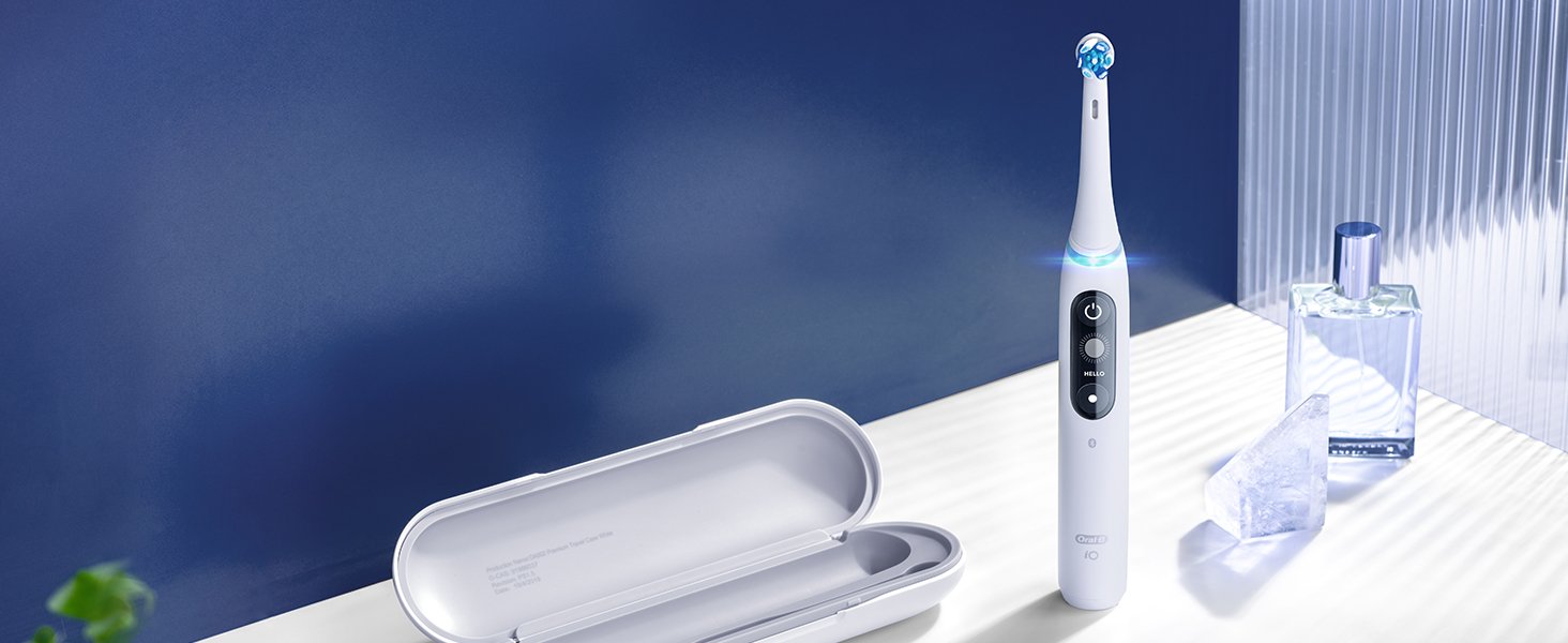 Braun Oral-B iO6 Series, elektrinis dantų šepetėlis, baltos spalvos aprašymas - Prekės nuotrauka