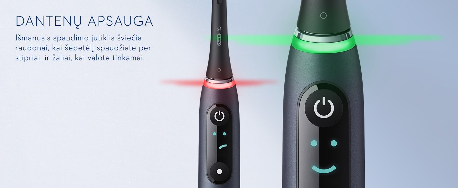 Braun Oral-B iO6 Series, elektrinis dantų šepetėlis, baltos spalvos aprašymas - Prekės nuotrauka