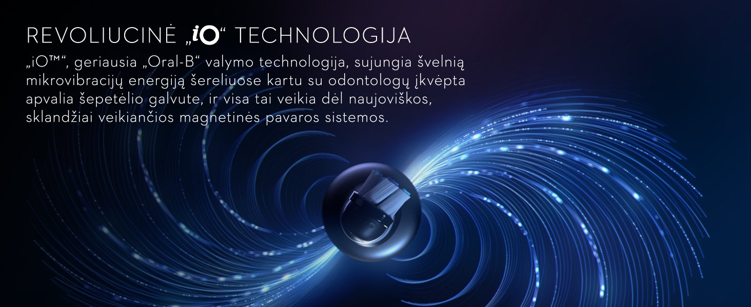 Braun Oral-B iO6 Series, elektrinis dantų šepetėlis, baltos spalvos aprašymas - Prekės nuotrauka