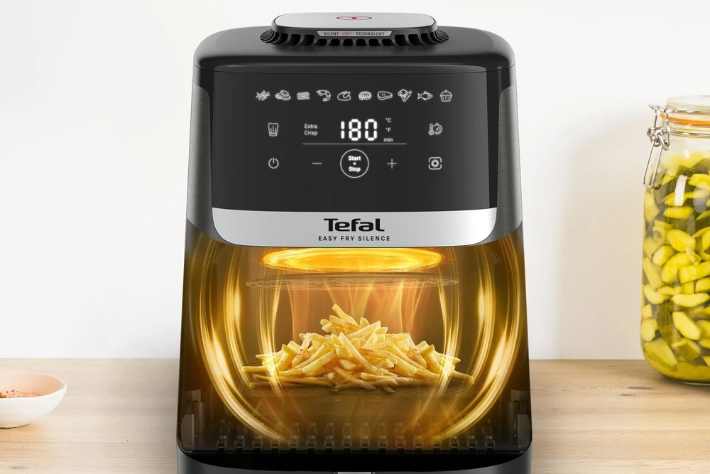 Karšto oro gruzdintuvė Tefal Easy Fry Silence, 5 l, pilkos spalvos (EY551HE0) aprašymas - Prekės nuotrauka