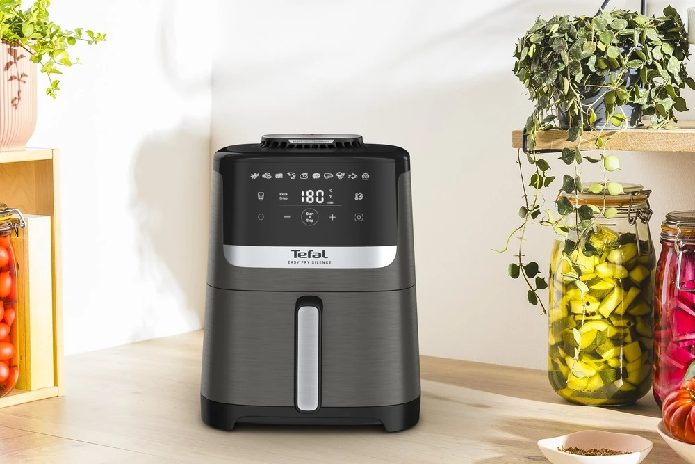 Karšto oro gruzdintuvė Tefal Easy Fry Silence, 5 l, pilkos spalvos (EY551HE0) aprašymas - Prekės nuotrauka