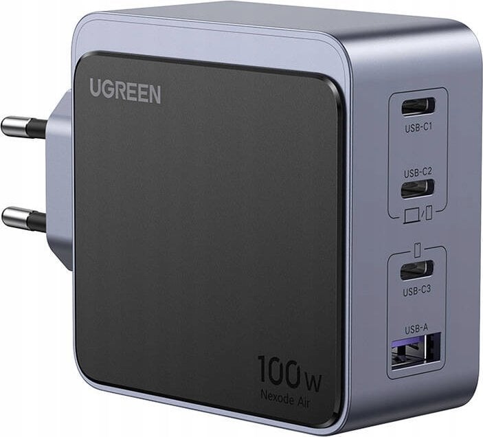 Įkroviklis Ugreen Nexode Air 100W, 3x USB-C, USB aprašymas - Prekės nuotrauka