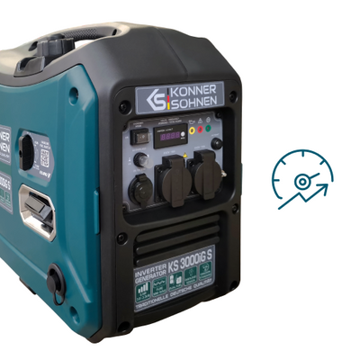 Inverterinis generatorius Könner & Söhnen KS 3000iG S, 3,3 kW, benzinas / LPG, 230 V, 5 l aprašymas - Prekės nuotrauka
