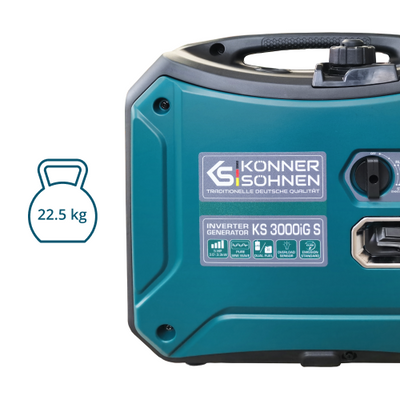 Inverterinis generatorius Könner & Söhnen KS 3000iG S, 3,3 kW, benzinas / LPG, 230 V, 5 l aprašymas - Prekės nuotrauka