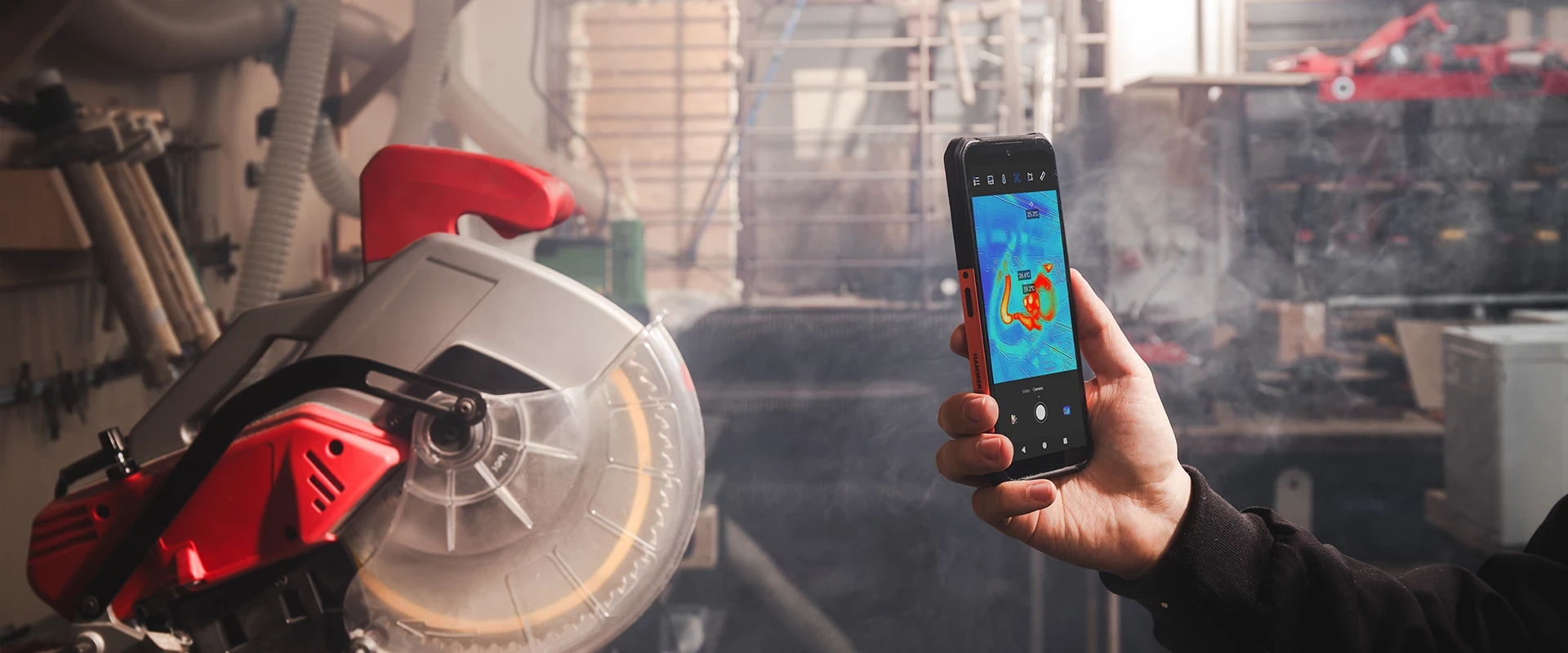 Išmanusis telefonas MyPhone Hammer Construction 2 5G Thermal, 8/256GB, oranžinis aprašymas - Prekės nuotrauka