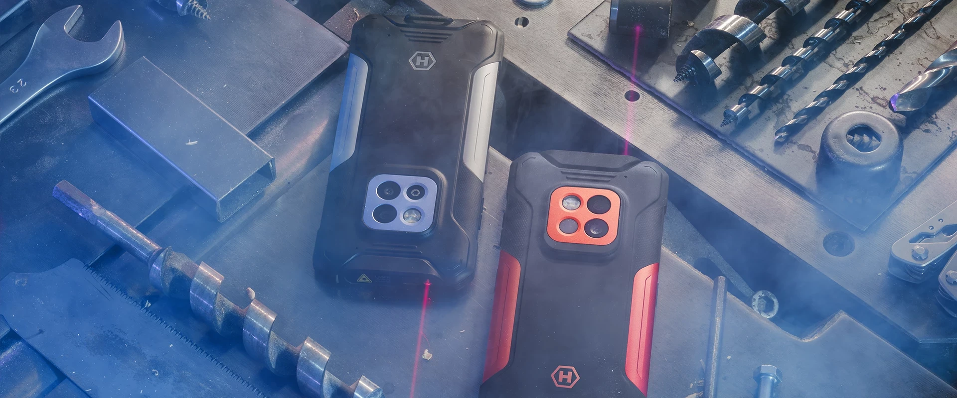 Išmanusis telefonas MyPhone Hammer Construction 2 5G Thermal, 8/256GB, oranžinis aprašymas - Prekės nuotrauka