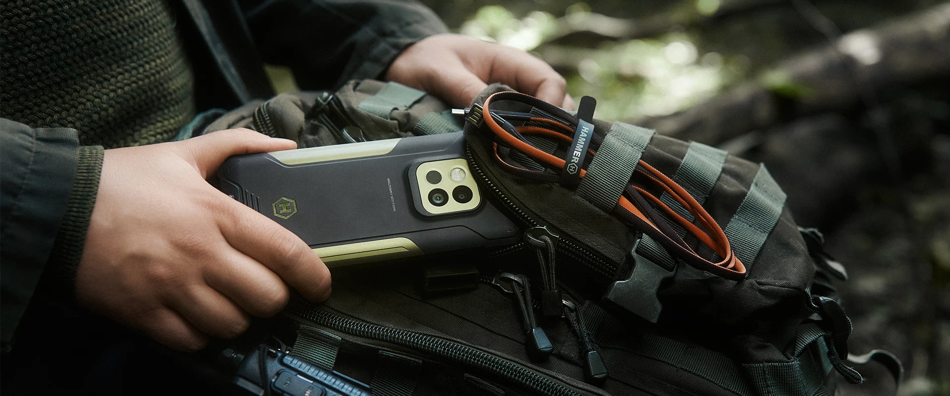 Išmanusis telefonas MyPhone Hammer Construction 2 Thermal 5G, 6/128GB, Military Edition aprašymas - Prekės nuotrauka