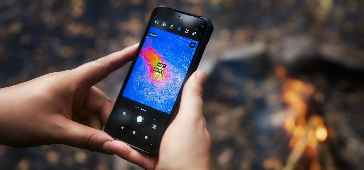 Išmanusis telefonas MyPhone Hammer Construction 2 Thermal 5G, 6/128GB, Military Edition aprašymas - Prekės nuotrauka