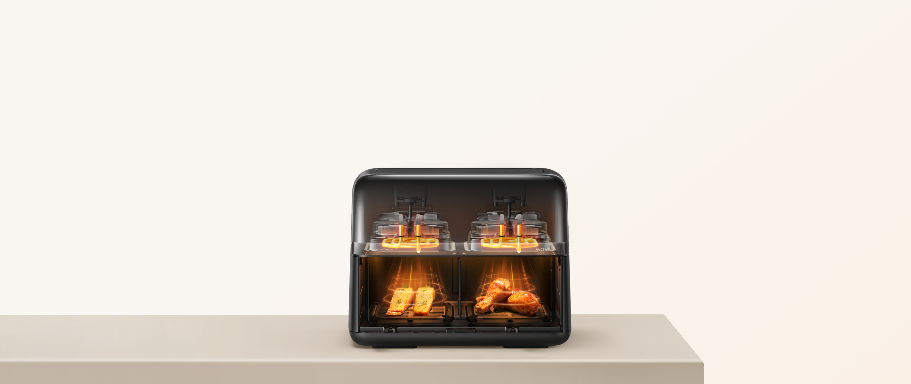 Karšto oro gruzdintuvė Mova AeroChef™ FD20 Pro, juodos spalvos, 2700 W, 9 l aprašymas - Prekės nuotrauka