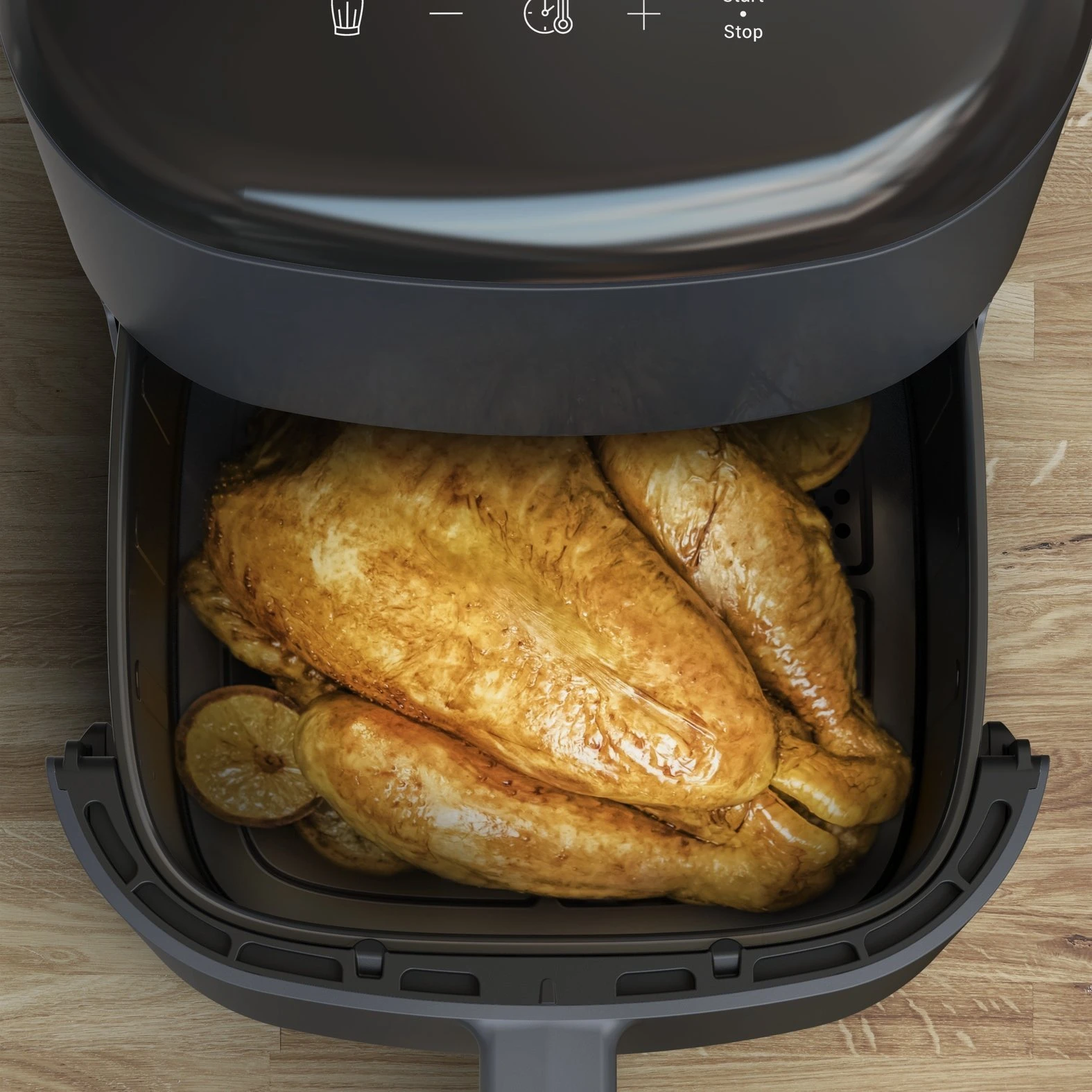 Karšto oro gruzdintuvė Tefal EY245B10, juoda, 1500 W, 5 l aprašymas - Prekės nuotrauka