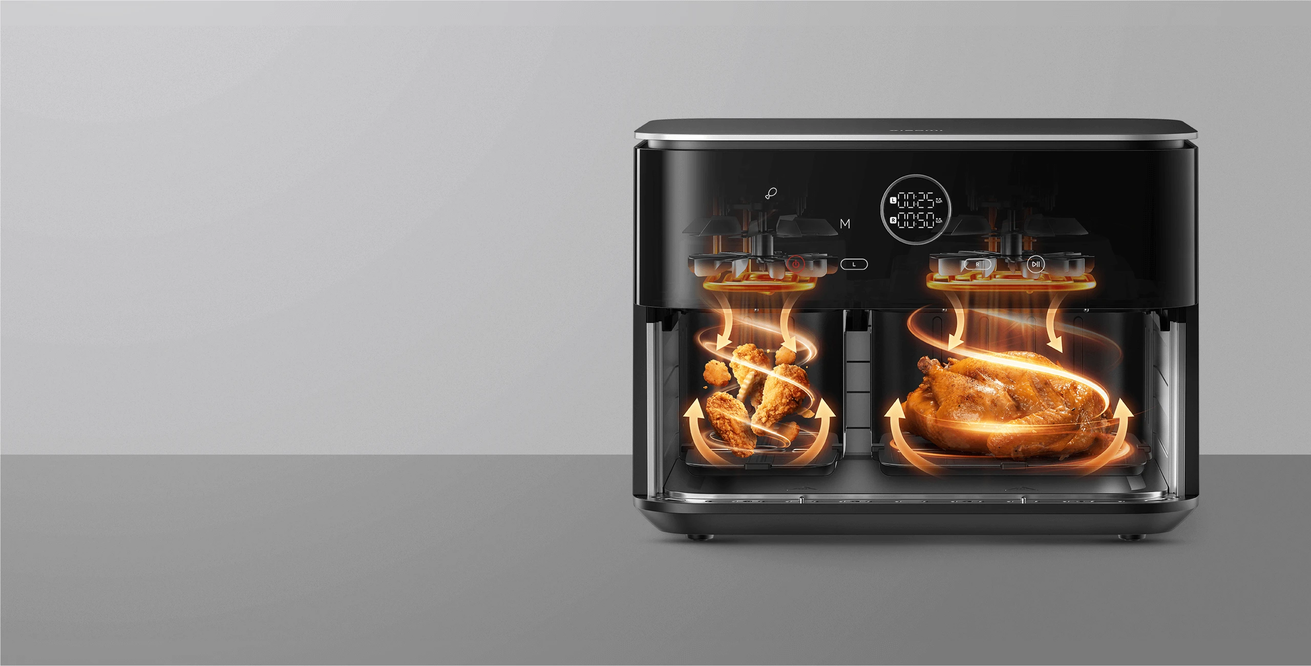 Karšto oro gruzdintuvė  Xiaomi Dual Zone Air Fryer | 10L aprašymas - Prekės nuotrauka