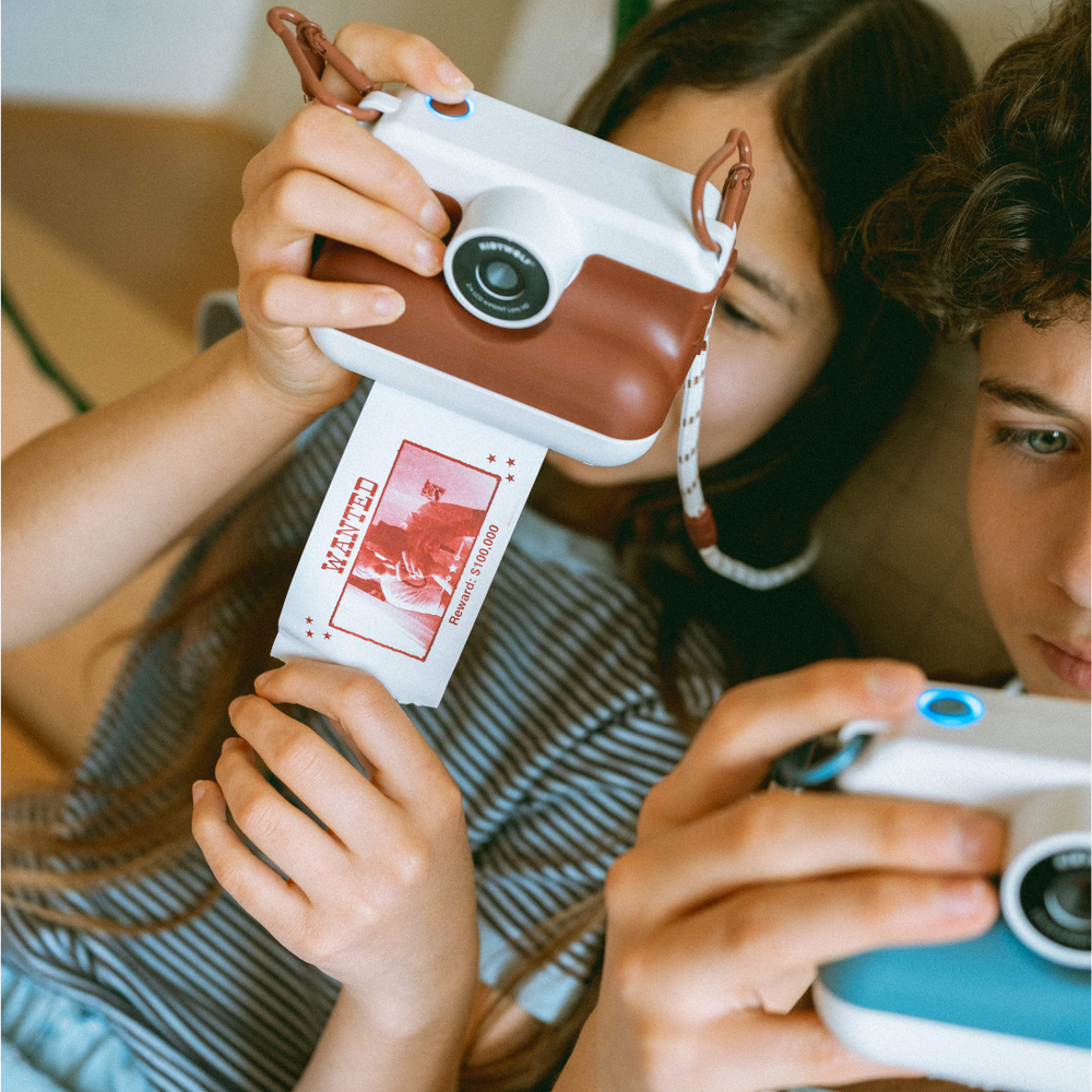 KIDYWOLF momentinis fotoaparatas K-PRINT, mėlynos spalvos aprašymas - Prekės nuotrauka