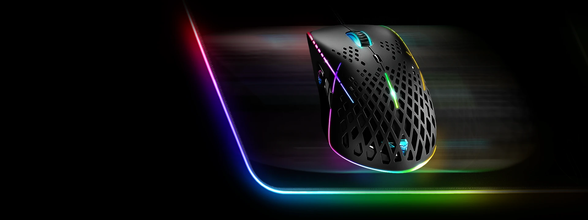 Pelės kilimėlis Spirit Of Gamer Darkskull, XXL, su RGB apšvietimu aprašymas - Prekės nuotrauka