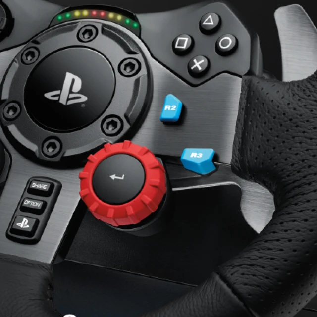 Logitech G29 SE Driving Force žaidimų vairas su pedalais, su „Force Feedback“ technologija + Logitech G Driving Force pavarų perjungimo svirtis, skirta PS5, PS4 ir PC (991-000557) aprašymas - Prekės nuotrauka