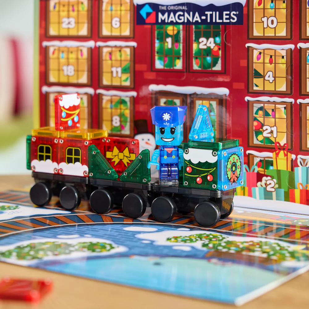 Advento kalendorius MAGNA-TILES microMAGS, 34 magnetinės detalės, 24 staigmenos aprašymas - Prekės nuotrauka