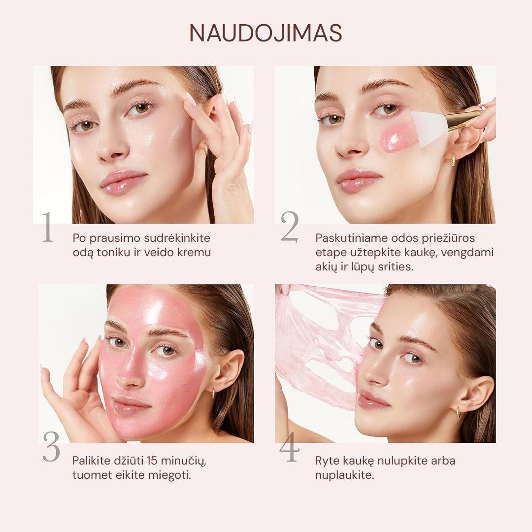 Medicube PDRN Pink Caffeine Night Wrapping Mask Naktinė nulupama veido kaukė su PDRN, 75 ml aprašymas - Prekės nuotrauka