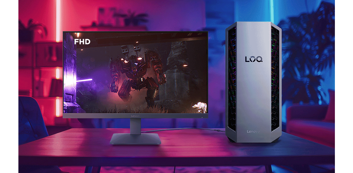 Žaidimų monitorius Lenovo LOQ 27-10 27 IPS 1920x1080/16:9/300 nits/HDMI/DP/Lunar Grey aprašymas - Prekės nuotrauka