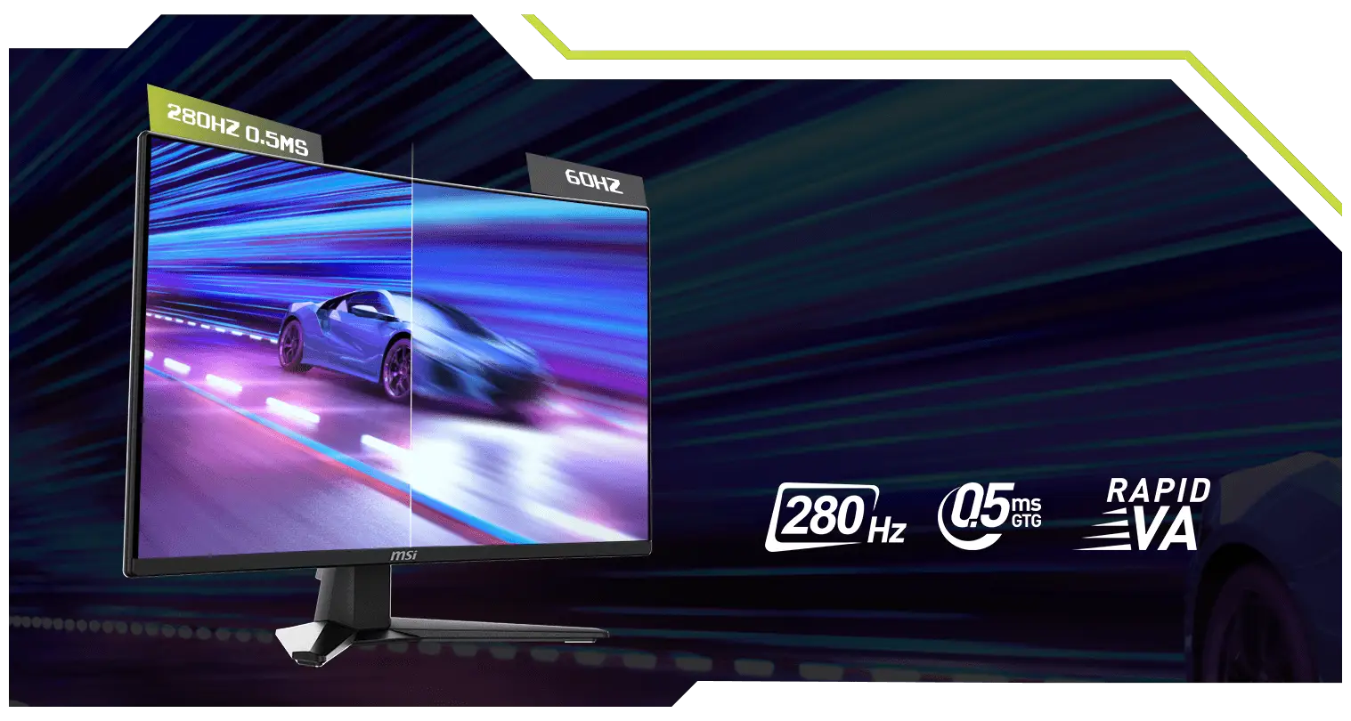 Monitorius MSI MAG 274CXF - 280Hz | Full HD | 27'' | Rapid VA aprašymas - Prekės nuotrauka