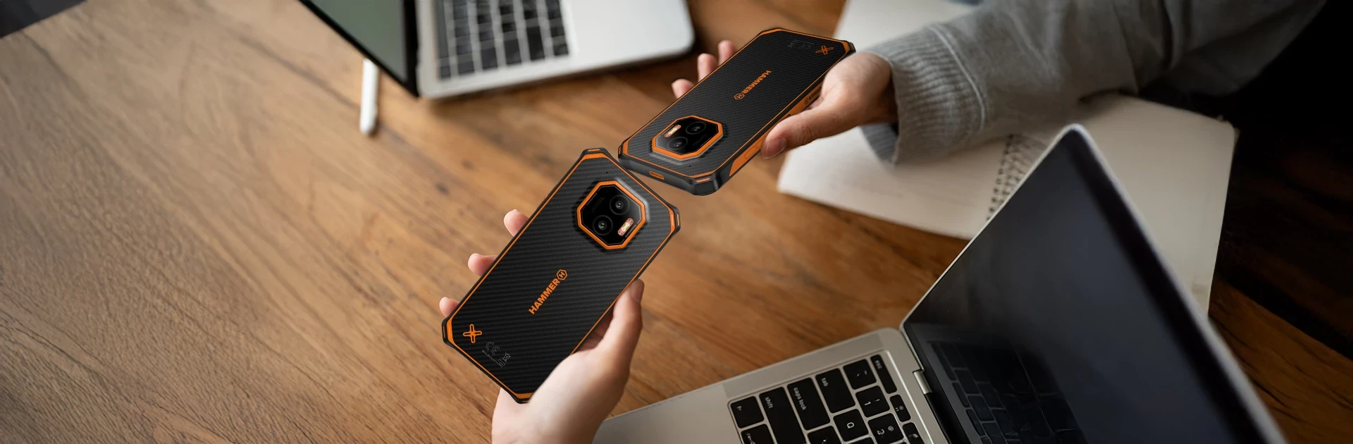 Išmanusis telefonas MyPhone Hammer Energy X2 5G, 6/128GB, oranžinis aprašymas - Prekės nuotrauka