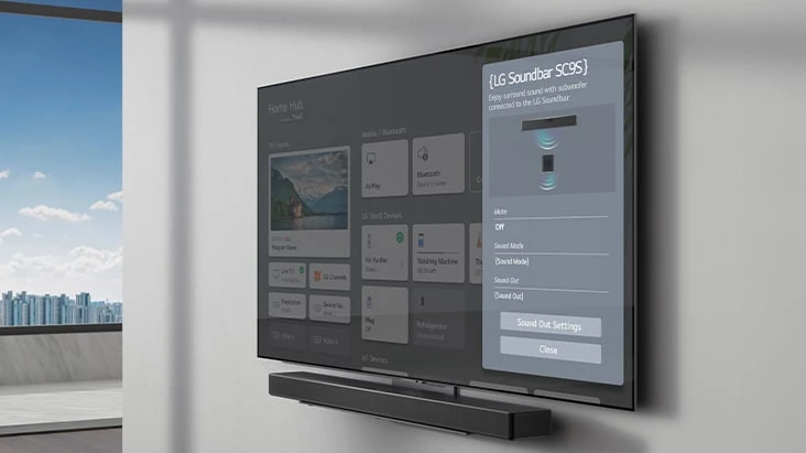 Namų kino sistema Soundbar LG SC9S.DEUSLLM (Pažeista pakuotė) aprašymas - Prekės nuotrauka