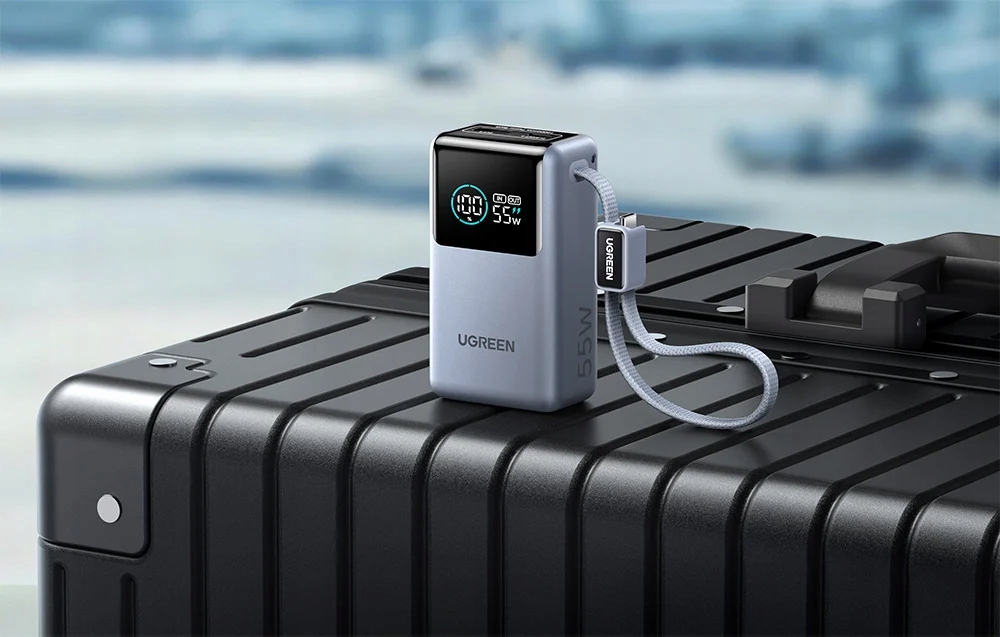 Nešiojama baterija UGREEN PB727 10000mAh, 55W, USB-C + USB-A, greitasis įkrovimas aprašymas - Prekės nuotrauka